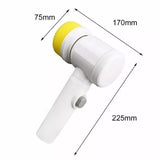 Escova elétrica portátil + duas cabeças de limpeza diferentes + frete grátis