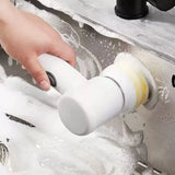 Escova elétrica portátil + duas cabeças de limpeza diferentes + frete grátis