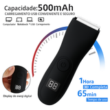Depilador íntimo + usb e duas cabeças guia + frete grátis